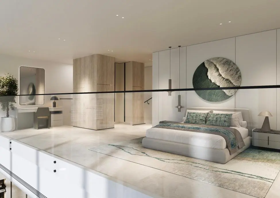 Elegant bedroom in Juman 3 Luluat Al Raha showcasing premium finishes and serene coastal-inspired interior design.jpg