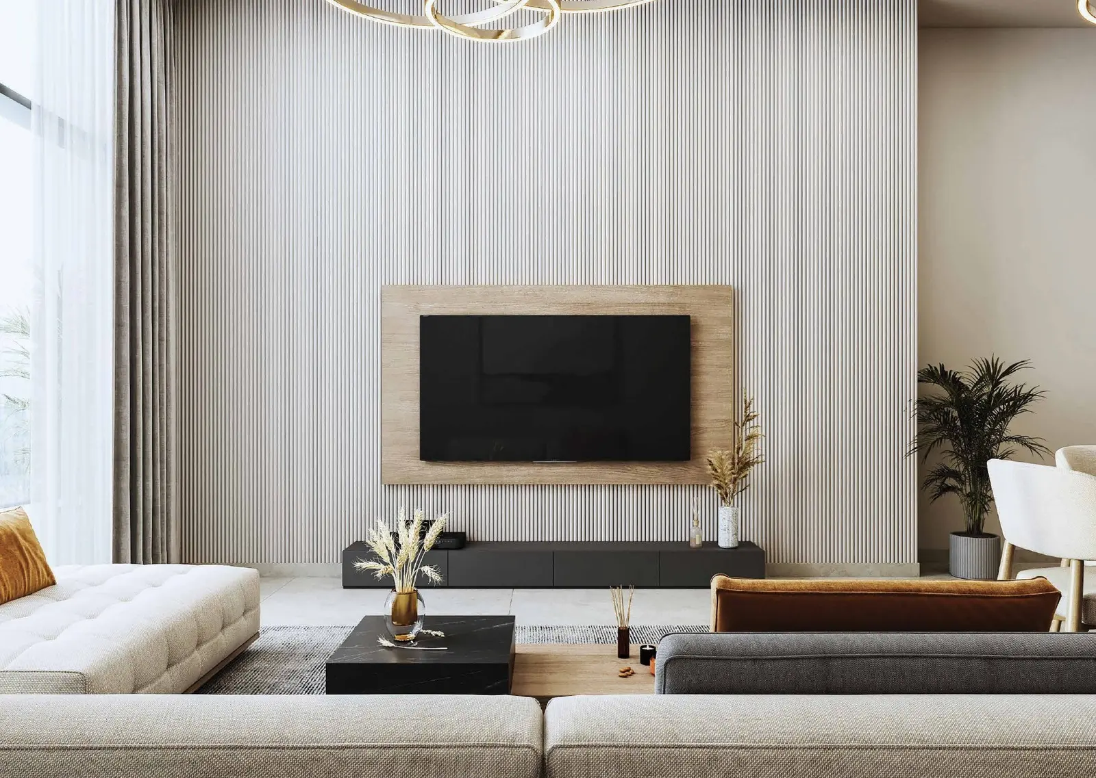 Radiant Wave Living interior featuring elegant fittings, premium materials, and contemporary minimalist design
