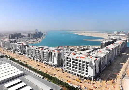 Exterior view of luxury villas at Al Zeina waterfront community Abu Dhabi