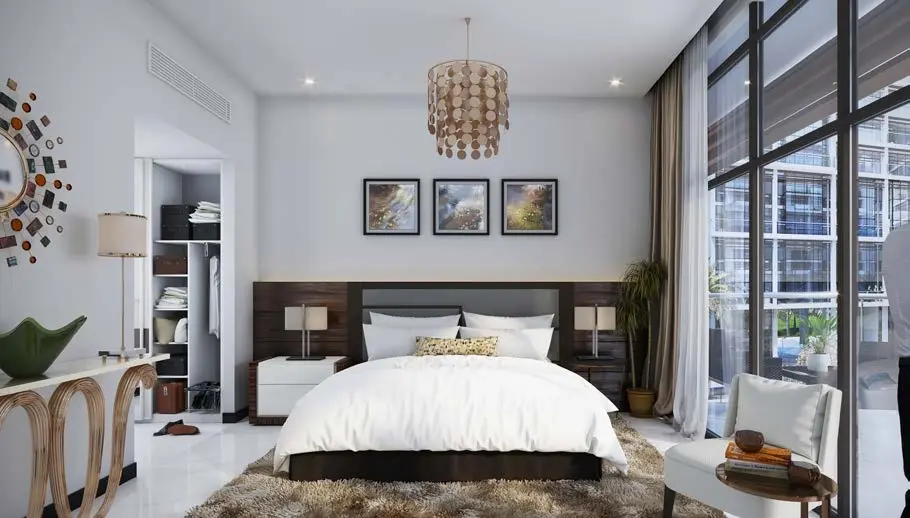 A 2-bedroom duplex interior at Oasis Two, designed for modern family living in Masdar City.